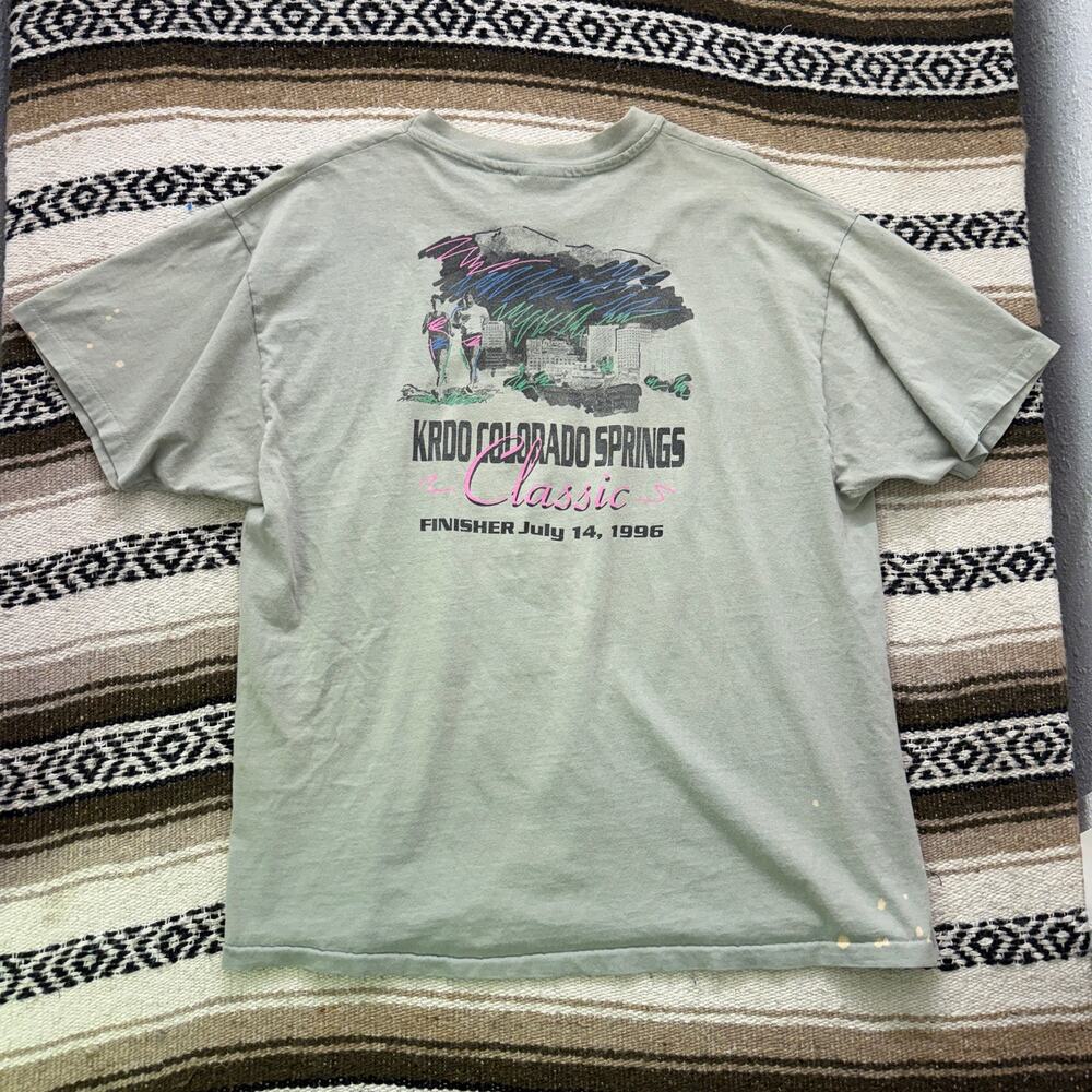 Vintage 90's KRDO Colorado Springs Classic Triple Crown of Running Shirt Sz XL